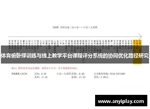 体育俯卧撑训练与线上教学平台课程评分系统的协同优化路径研究